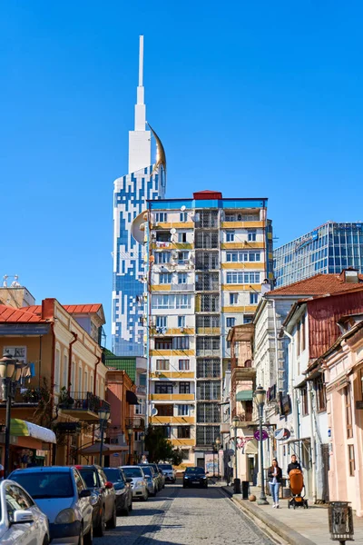 Vista Sulle Strade Del Vecchio Quartiere Batumi Parte Vecchia Sta — Foto Stock