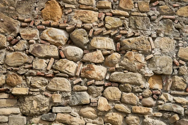 Textura Piedra Muro Construido Con Piedras Montaña — Foto de Stock