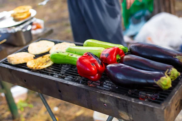 野菜を焼く 夏のピクニック屋外 — ストック写真