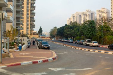 Highways of the city and traffic in Israel. Tel Aviv, Israel - 02.14.2015