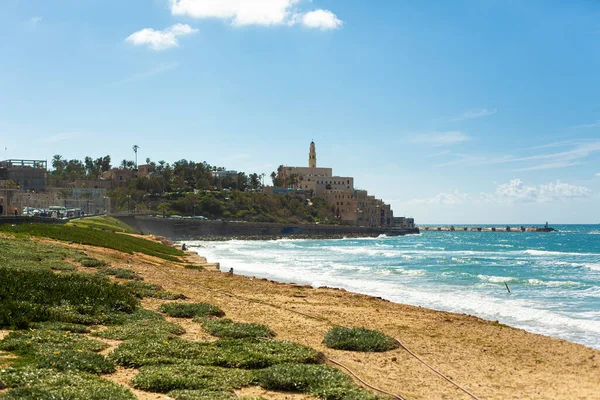 Pobřeží Panoramatický Výhled Tel Aviv Dovolená Izraeli — Stock fotografie