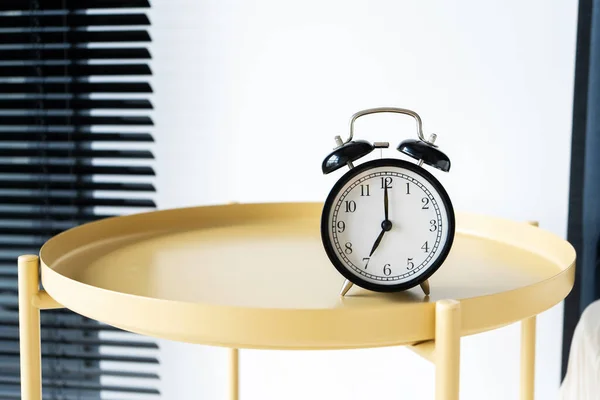 Stylish Alarm Clock Bell Hands Show Hours Wake Time — Stock Photo, Image