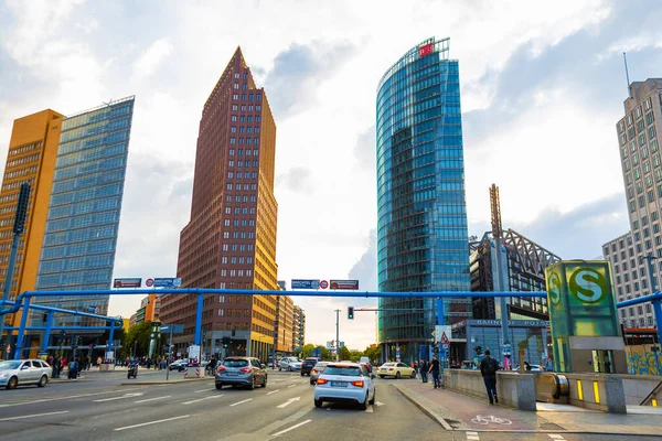 Modern Berlin Skyscrapers Made Glass Metal Berlin Germany 2019 — Stock Photo, Image