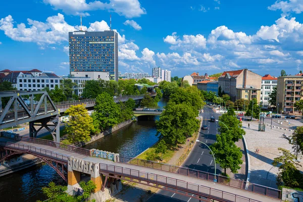 Infraestruturas Urbanas Rotas Transporte Paisagem Urbana Berlim Alemanha 2019 — Fotografia de Stock