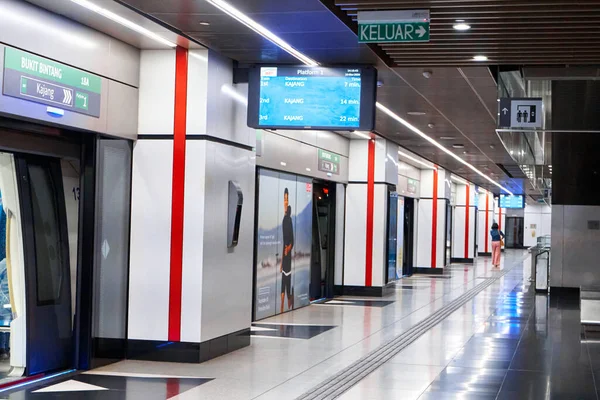 Interiör Modern Tunnelbanestation Malaysia Kuala Lumpur Malaysia 2020 — Stockfoto