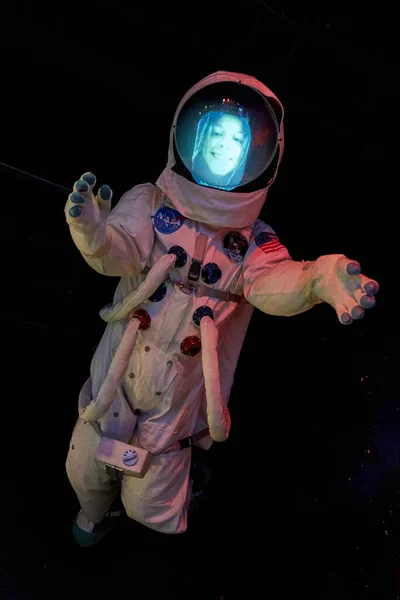 Hauska Astronautti Avaruuspuku Johon Voit Laittaa Valokuvan Avaruus Astronauttimuseo Kuala — kuvapankkivalokuva