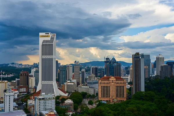Nuvens Fortes Chuvosas Centro Tempo Verão Casual Kuala Lumpur Kuala — Fotografia de Stock
