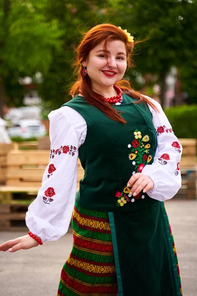 Portrait Gorgeous Ukrainian Women National Dressing Ukrainian Vyshyvanka Day Dnipro — ストック写真