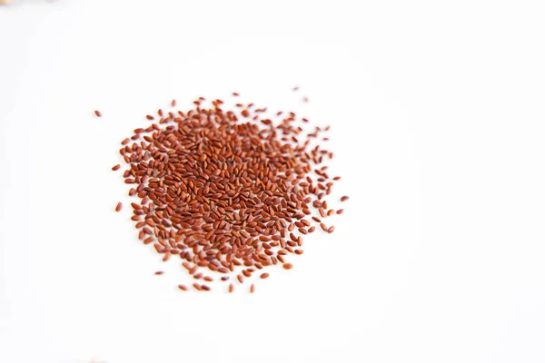 Flat Lay Microgreen Seeds White Background — Zdjęcie stockowe