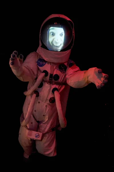 Смішний Космічний Костюм Космонавта Можете Розмістити Своє Фото Музей Космонавтики — стокове фото