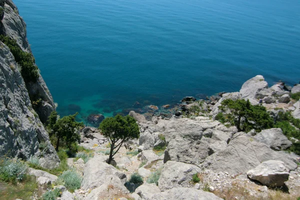Blick Von Einer Hohen Klippe Auf Die Krimküste — Stockfoto