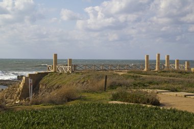 caesarea.israel liman ve kent kalıntıları