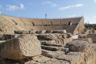 caesarea.israel antik amfi tiyatro kalıntıları