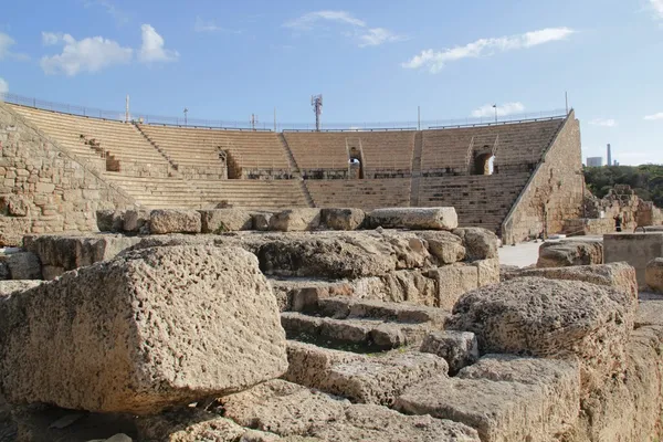 Ancient amphitheater ruins in Caesarea.Israel — Stock Photo, Image