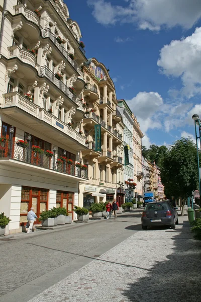 Street of Carlsbad - Karlovy Vary,Czech famous spa place — Stock Photo, Image