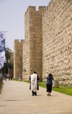 Kudüs - Temmuz 09,2011: Kudüs'ün eski şehri sokak sahnesi