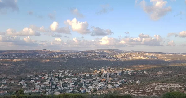 Samariaanse Heuvels Uitzicht Vanaf Ariel Stad Israël — Stockfoto