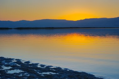 The Dead Sea before dawn clipart