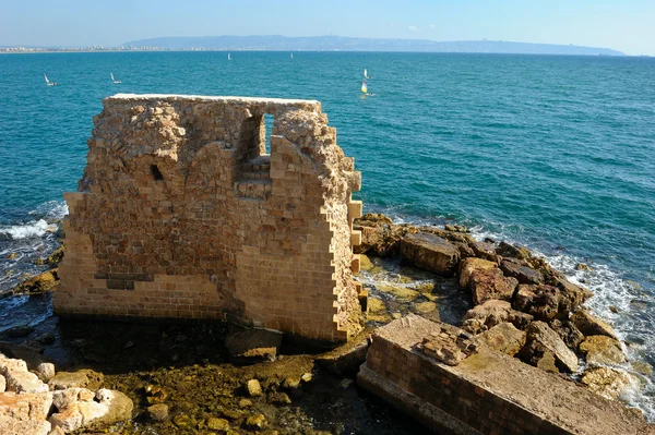 Απομεινάρια των τειχών φρούριο της Acre — Φωτογραφία Αρχείου