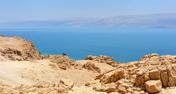 ユダヤ丘陵の斜面から死海のビュー. — ストック写真
