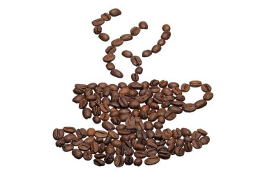 kahve taneli desen bardak ve tabak