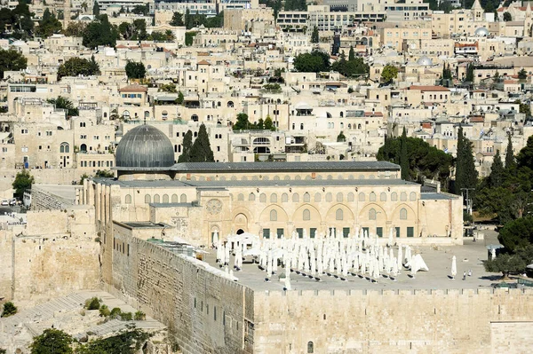 Jeruzalem Uitzicht Oude Stad Vanaf Olijfberg — Stockfoto