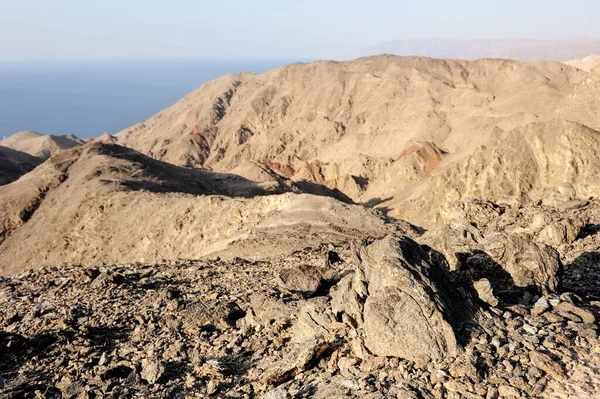 Igenom Bergen Nära Viken Eilat Röda Havet Israel — Stockfoto