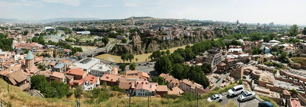 View Old Houses Tbilisi Georgia Panorama — Stock Photo, Image