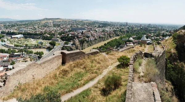 Tiflis Gürcistan Eski Evlerin Görünümünü Panorama — Stok fotoğraf