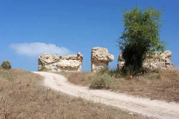 Resterna Crusader Strukturer Den Park Ashkelon Israel — Stockfoto