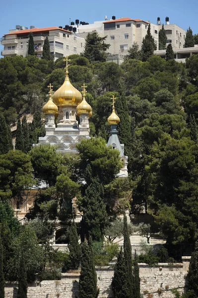 Holy Places Three Religions Israel Kidron Valley Mount Olives — Stock Photo, Image