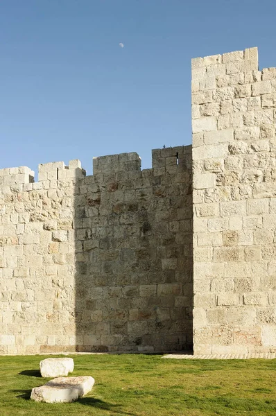 Kudüs Eski Şehrin Antik Duvarlar — Stok fotoğraf