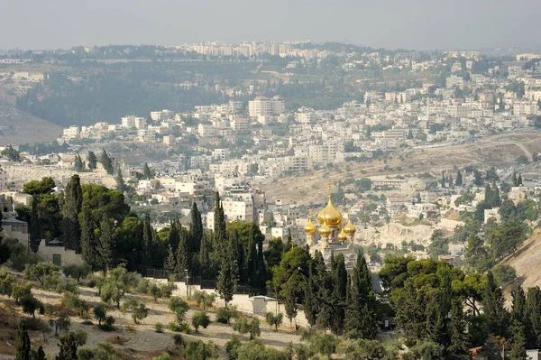 Jerusalem Utsikt Över Gamla Staden Från Oljeberget — Stockfoto