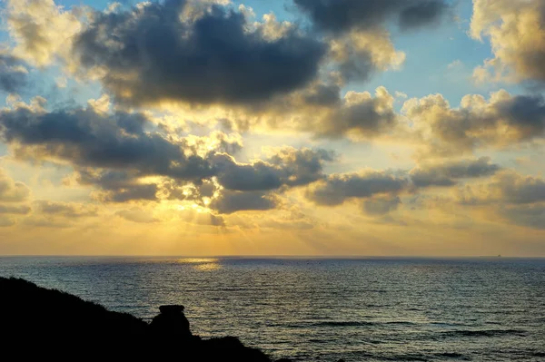 Kust Van Middellandse Zee Het Zuiden Van Israël Buurt Van — Stockfoto