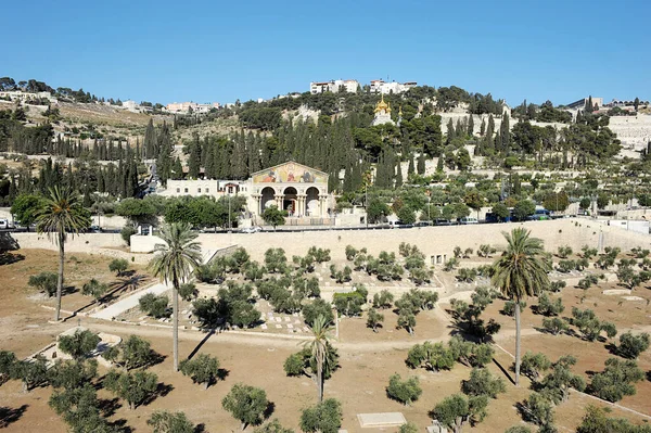 Holy Places Three Religions Israel Kidron Valley Mount Olives — Stock Photo, Image