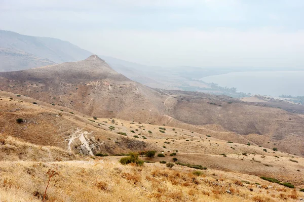 Břehu Galilejského Jezera Svazích Golanských Výšin Izraeli — Stock fotografie
