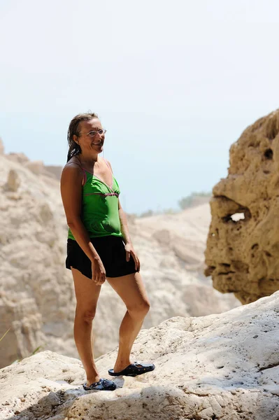 Hory Ein Gedi Přírodní Rezervaci Březích Mrtvého Moře Izraeli — Stock fotografie
