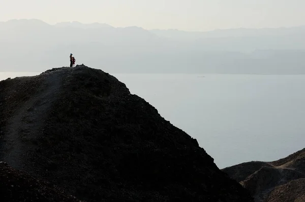 Caminar Través Las Montañas Cerca Del Golfo Eilat Mar Rojo —  Fotos de Stock
