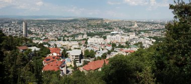 Tiflis Gürcistan - eski evlerin görünümünü panorama