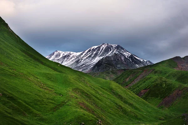 Toppar Och Sluttningarna Kaukasus Bergen Georgien — Stockfoto