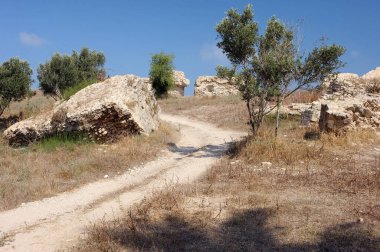 İsrail Ashkelon park Haçlı yapılarda kalıntıları