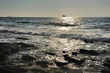 Ashkelon city yakınındaki Güney İsrail Akdeniz kıyılarında