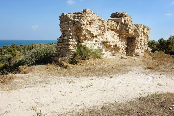 Resterna Crusader Strukturer Den Park Ashkelon Israel — Stockfoto