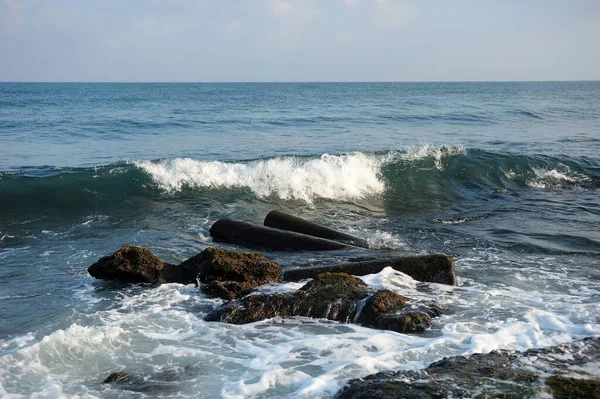 Kust Van Middellandse Zee Het Zuiden Van Israël Buurt Van — Stockfoto