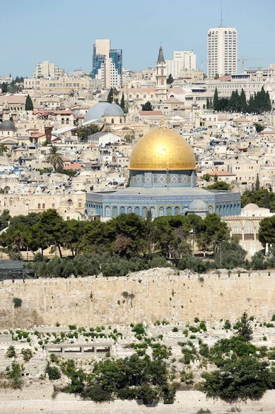 エルサレム オリーブ山から旧市街の眺め — ストック写真