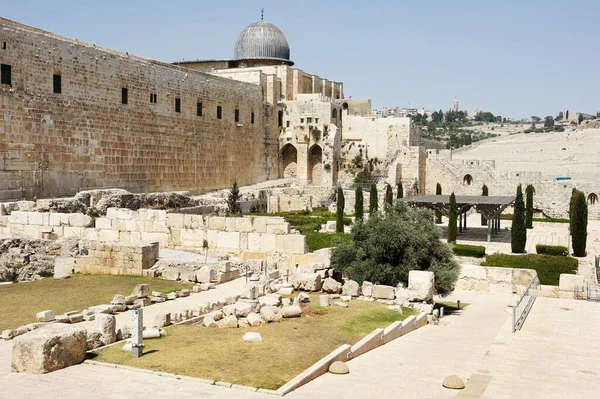 Antiche Mura Della Città Vecchia Gerusalemme — Foto Stock