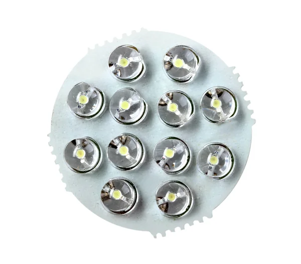 Front panel of energy-saving LED lamp — Zdjęcie stockowe