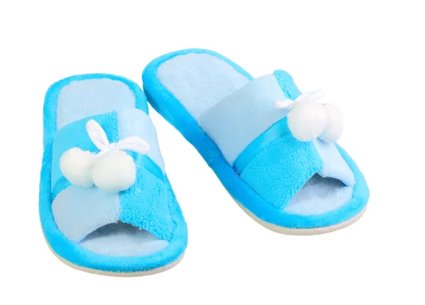 Binnenlandse blauwe slippers — Stockfoto