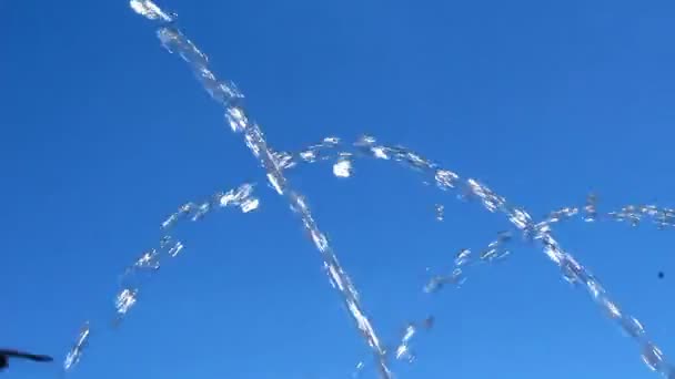 Chorros de agua de la fuente — Vídeo de stock