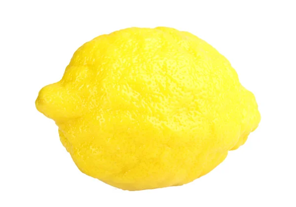 Single fresh yellow lemon — 图库照片